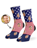 Load image into Gallery viewer, American Flag Custom Socks